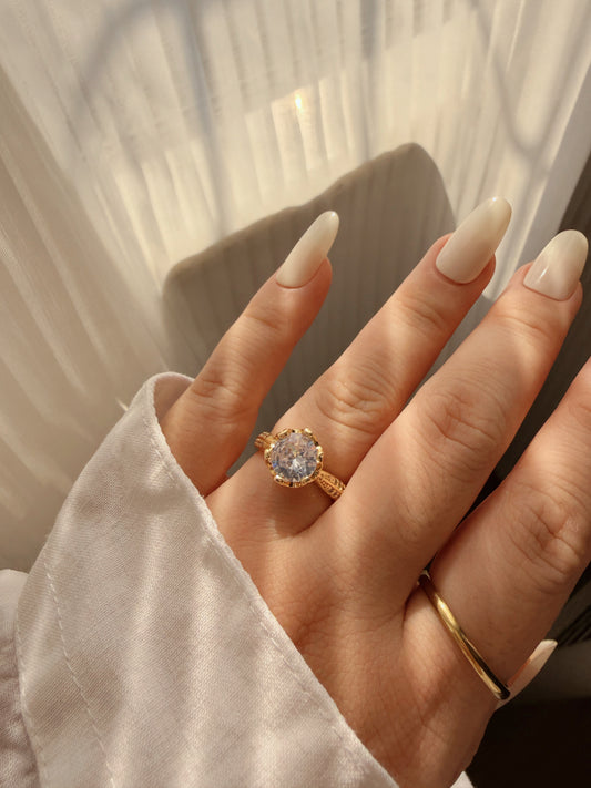 Vintage Zirconia Open Ring
