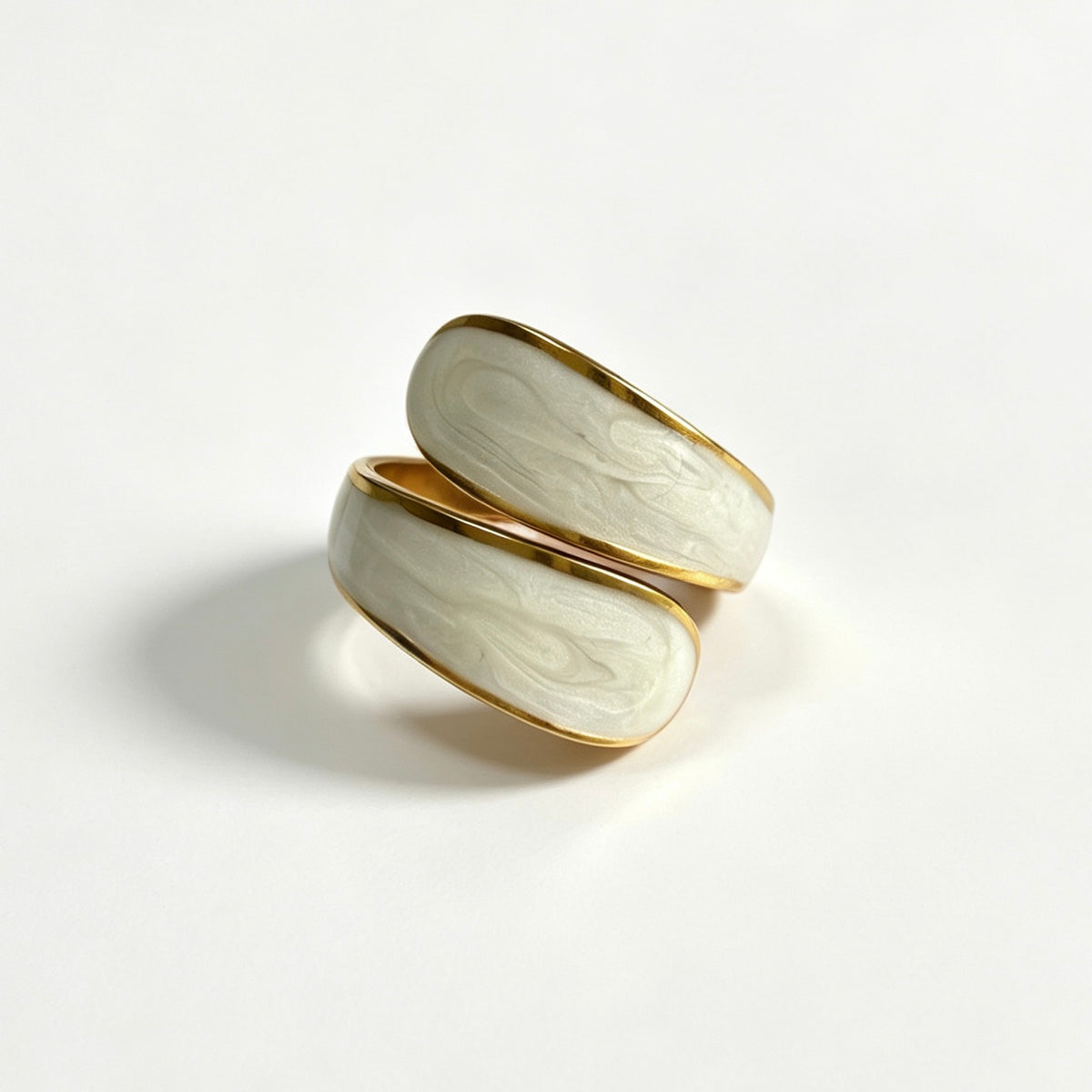 Marble Enamel Open Ring