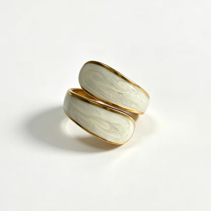 Marble Enamel Open Ring