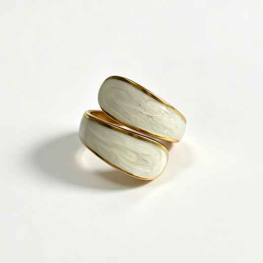 Marble Enamel Open Ring