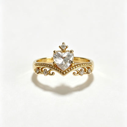 Heart CZ Tiara Ring