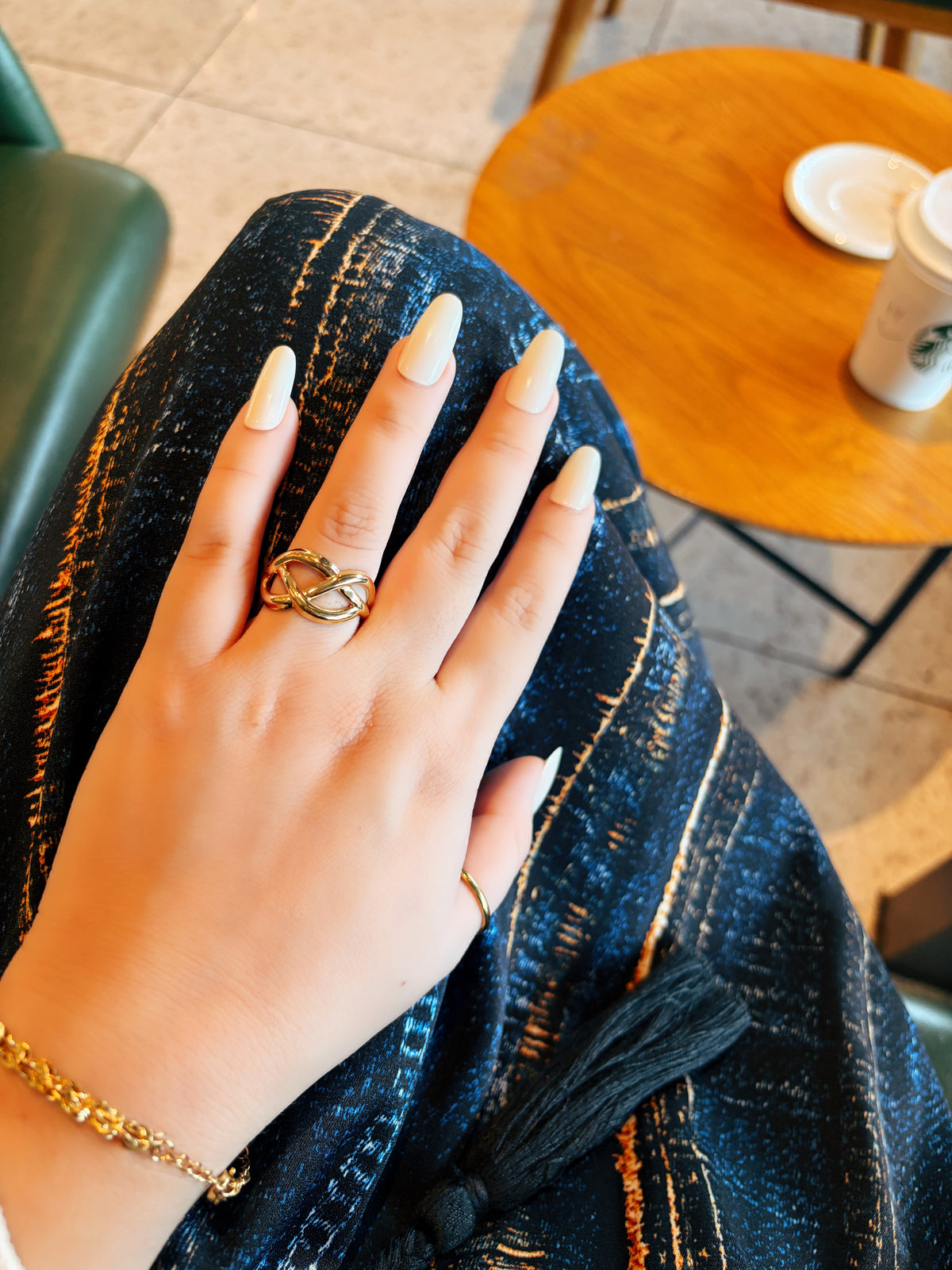 Gold Woven Open Ring