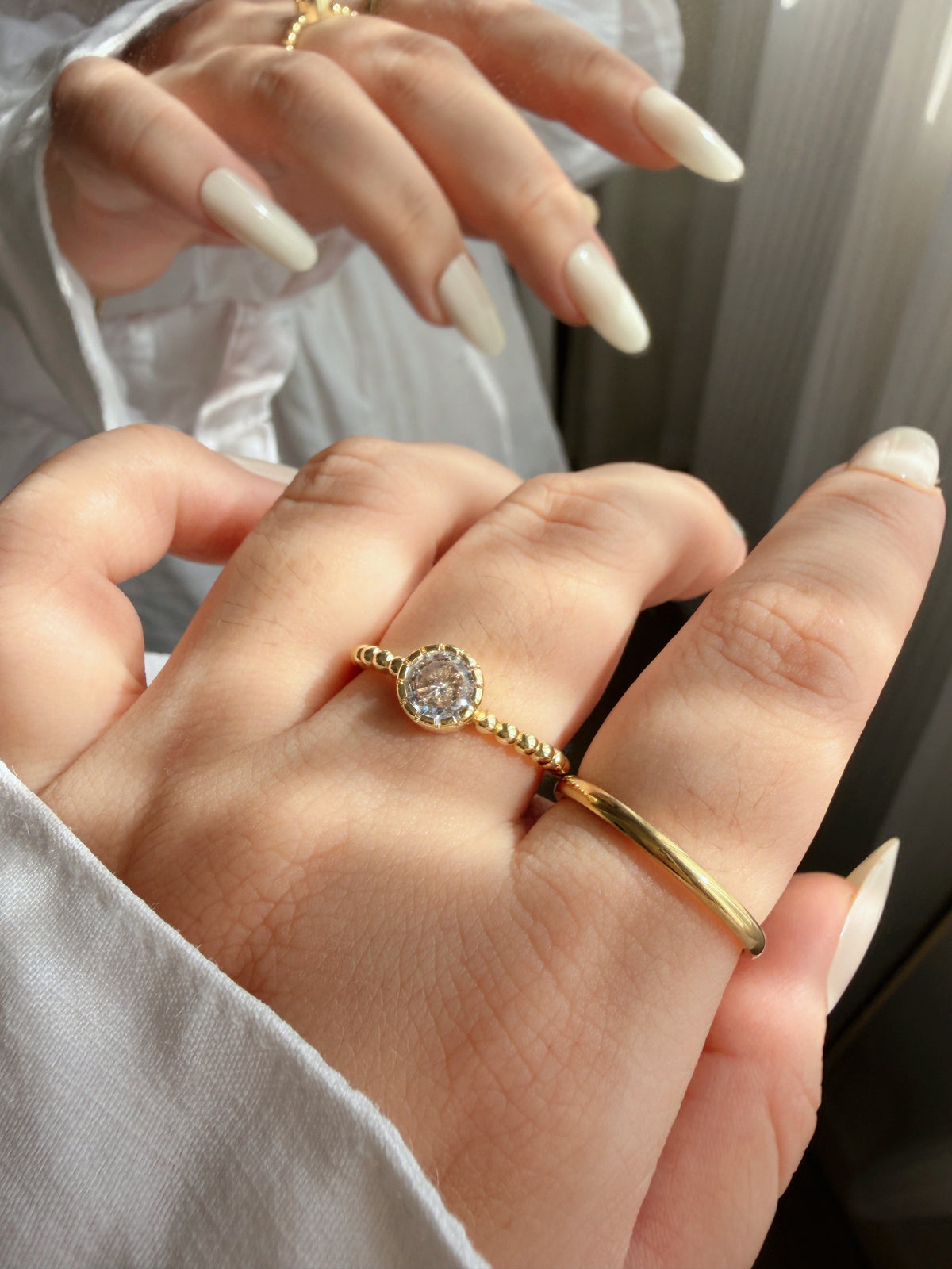 Solitaire Zircon Open Ring