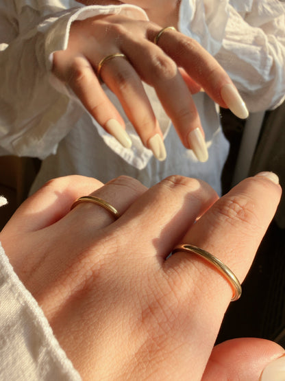Minimalist Plain Ring Set (Pair)