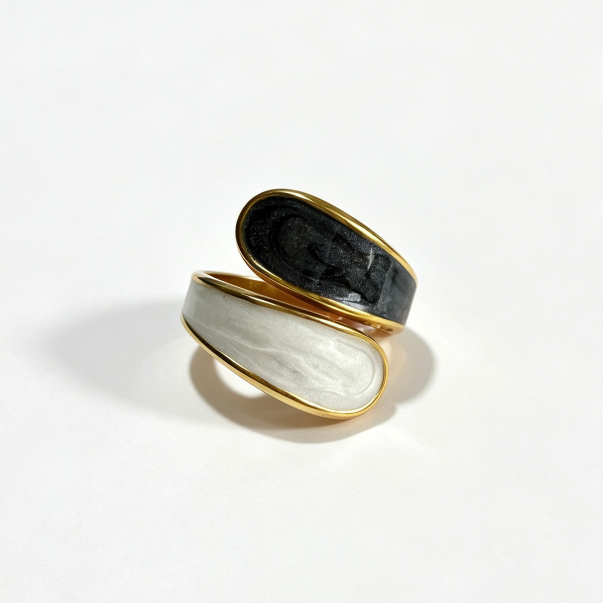 Marble Enamel Open Ring