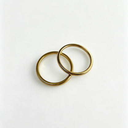 Minimalist Plain Ring Set (Pair)